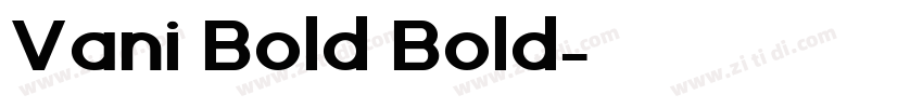 Vani Bold Bold字体转换